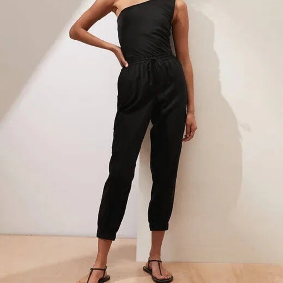 Banana Republic Petite Cargo Linen Black Pants Size XXS - Picture 1 of 6